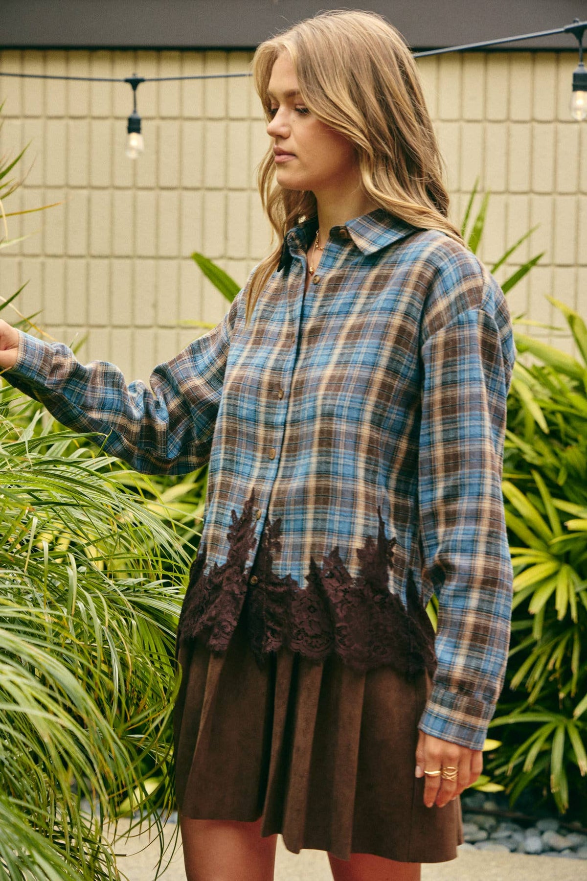 Western Romantic Plaid Buttondown