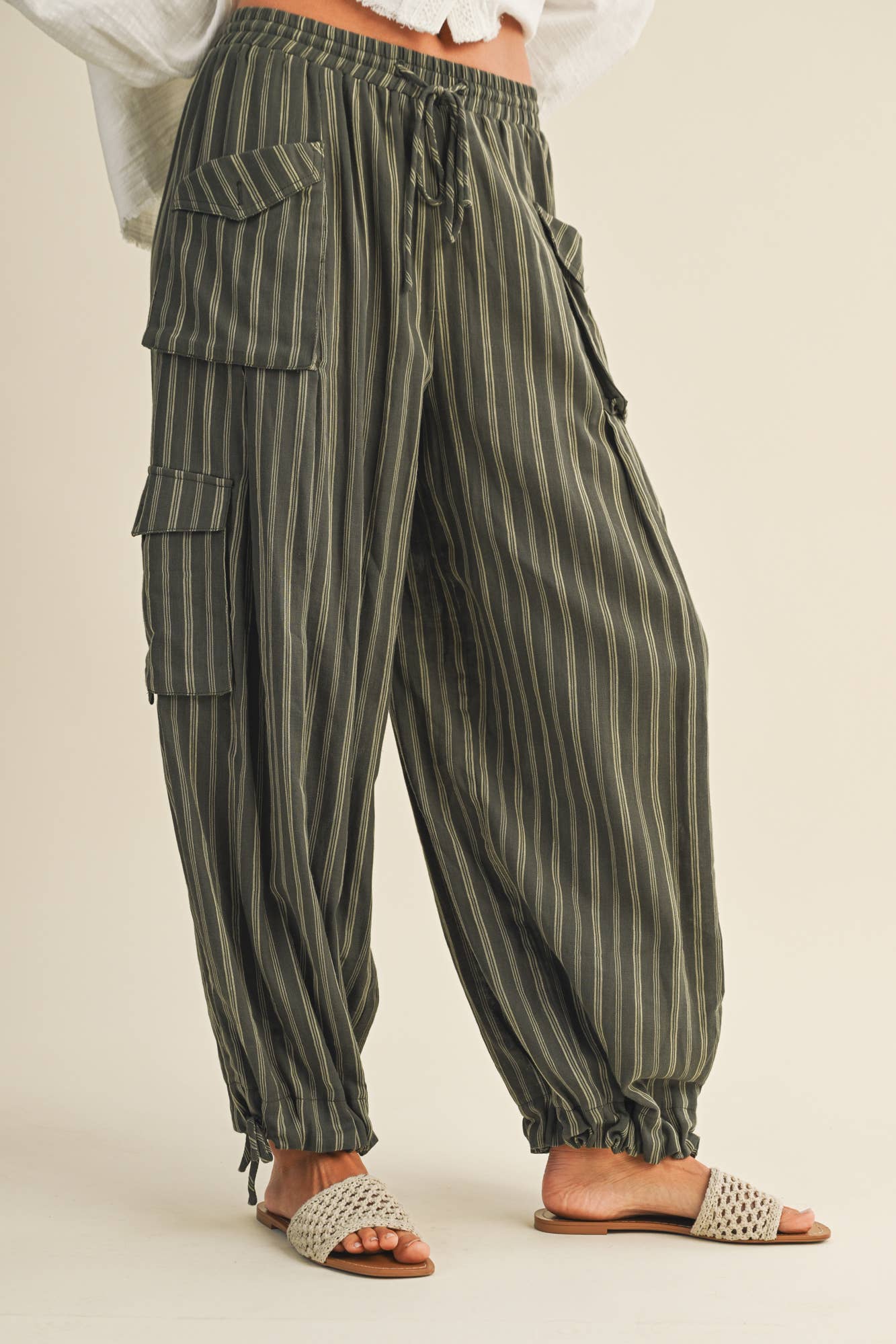 Striped Cargo Pants