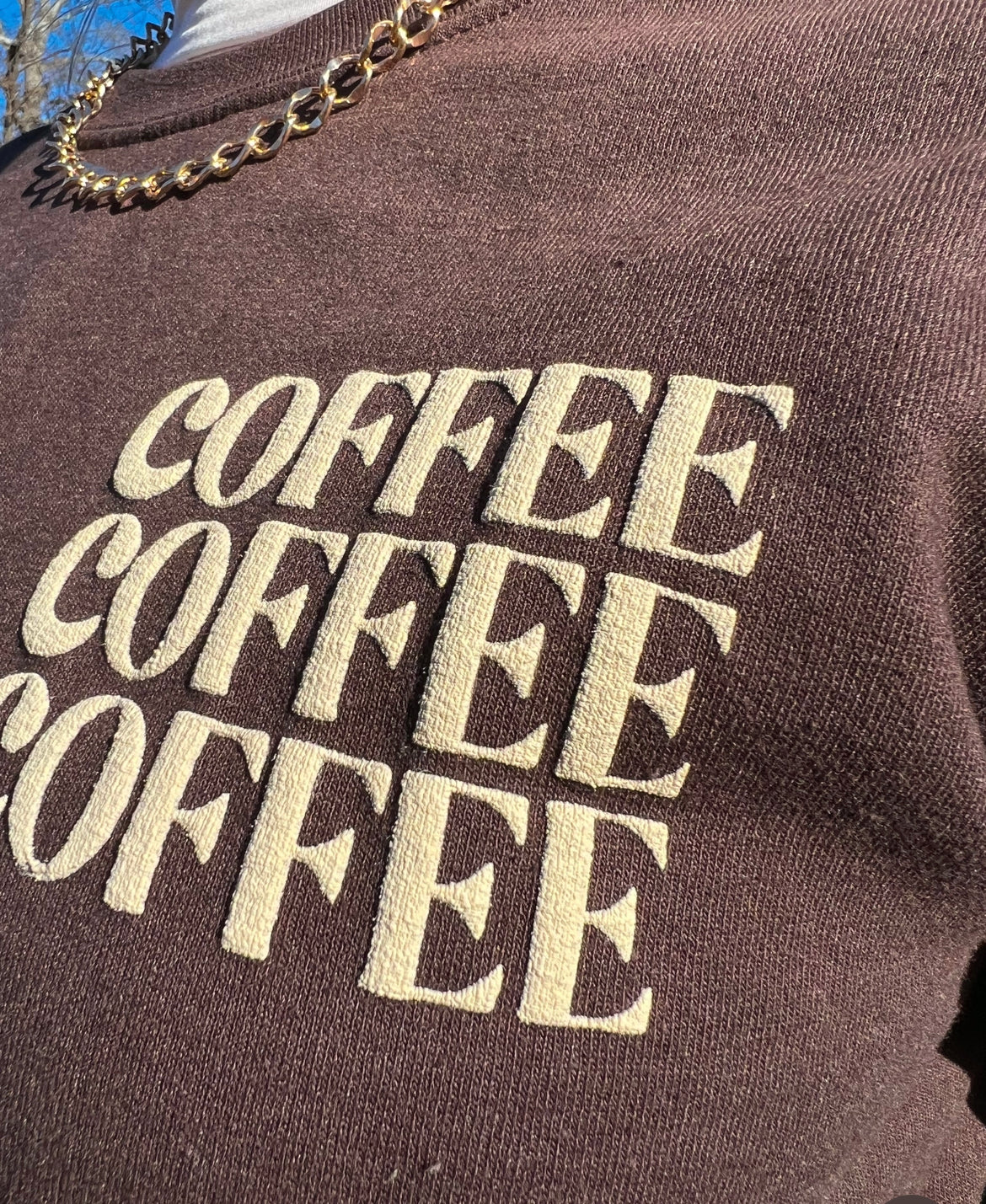 Coffee (Chocolate Sweatshirt) Puff Ink