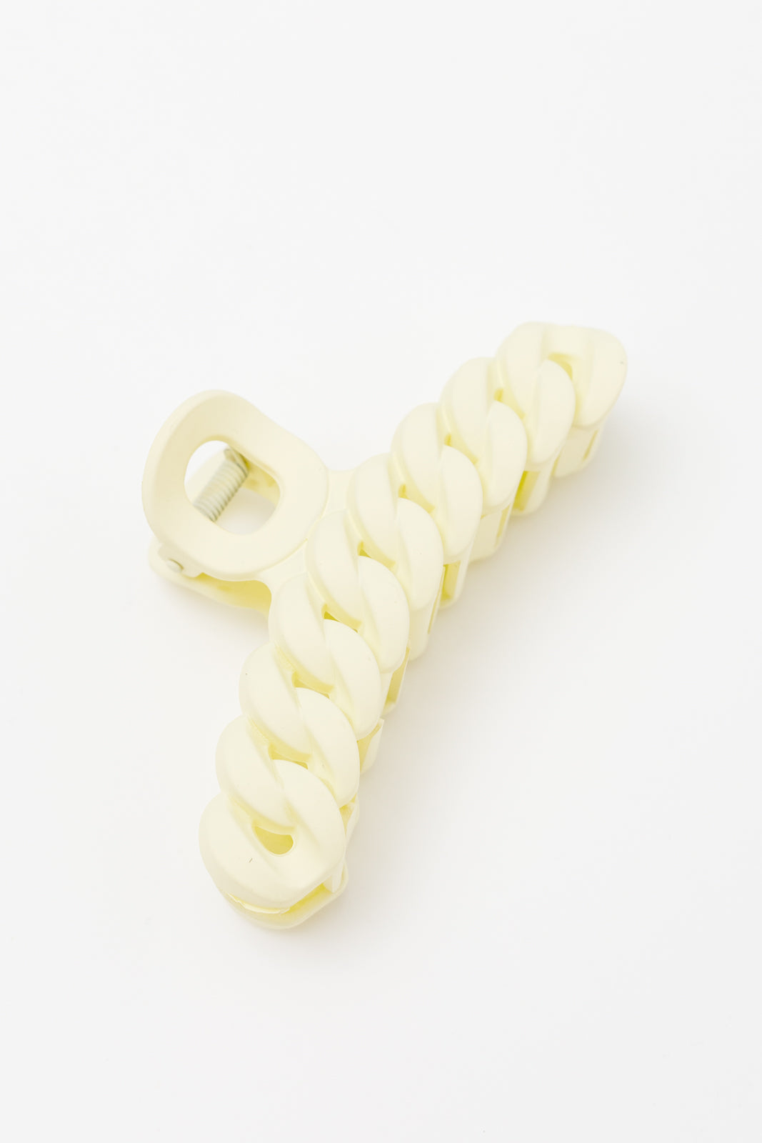 Spiral Claw Clip in Light Yellow
