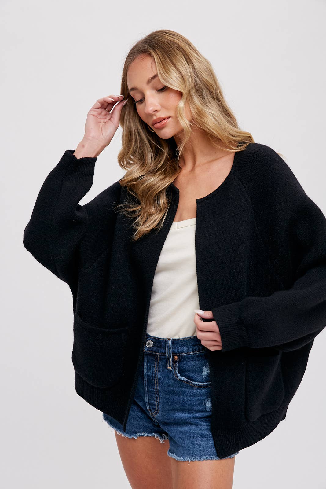 OPEN FRONT SWEATER JACKET